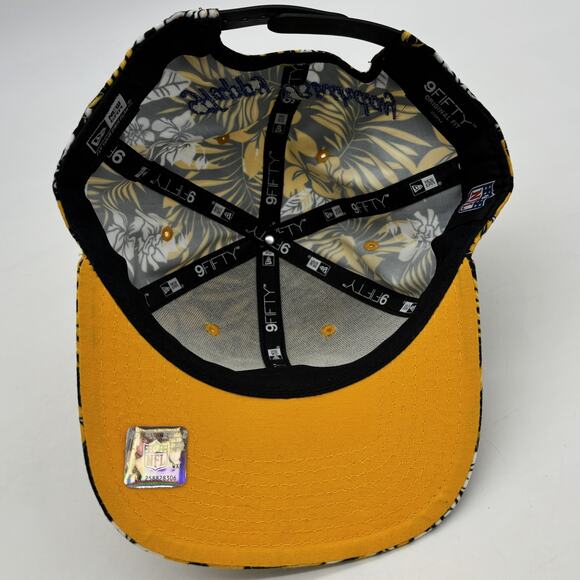 New Era Pittsburgh Steelers Hat Mens OSFM Snapback 9Fifty Botanical Floral NFL - Picture 6 of 9
